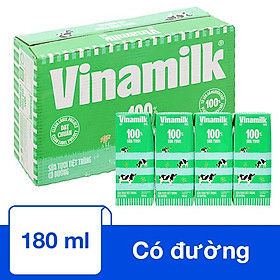 Thùng 48 Hộp Sữa Tươi Tiệt Trùng Vinamilk 100% Có Đường