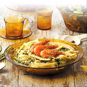 Dĩa thủy tinh Duralex Amber 28cm
