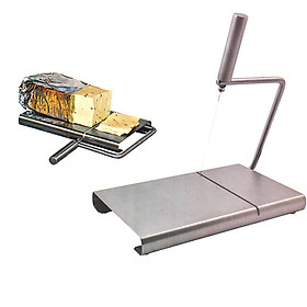 Cheese Board and Slicer Cutter Stainless Steel Serving Board 21x12x1cm