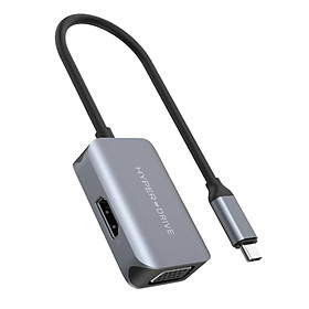 CỔNG CHUYỂN Hyper HyperDrive HDMI VGA 4K 2 IN 1 HD-C2HV - Hàng chính hãng