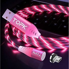 Dây cáp sạc nam châm từ tính đèn led TOPK AM16 - Hàng chính hãng