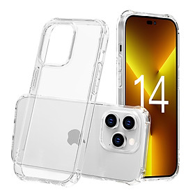 Ốp Lưng Silicone Trong Suốt Chống Shock Dành Cho iPhone 14 / iPhone 14 Plus / iPhone 14 Pro / iPhone 14 Pro Max - Hàng Chính Hãng LEEU DESIGN