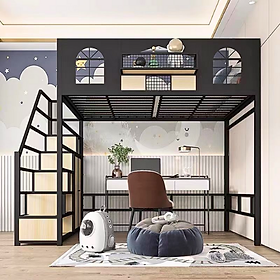 Mua  Miễn phí giao hàng và lắp đặt tại HCM   GIƯỜNG TẦNG THÔNG MINH KHUNG SẮT OHAHA - GTS008