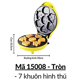 Mua Máy nướng bánh mini ️Chọn Khuôn hình thú hoặc Khuôn Vuông️ mã 15008.15009