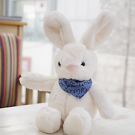 Thỏ quàng khăn, thỏ bông JELLYCAT BUNNY cao cấp cho bé, chất mềm mịn an toàn 35cm