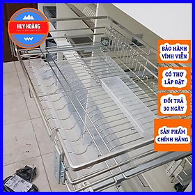 Mua Giá Úp Bát Đĩa Tủ Bếp Dưới INOX 304 Ray Âm Giảm Chấn Cao Cấp - Bảo Hành Vĩnh Viễn (Có Thợ Lắp Đặt)
