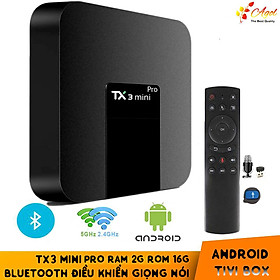 TX3 mini Pro có điều khiển cử chỉ và giọng nói tiếng việt Ram 2G Rom 16G bluetooth wifi kép 2 băng tần cài sẵn chương trình truyền hình cáp và xem phim HD miễn phí vĩnh viễn Hàng nhập khẩu