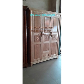 Tủ quần áo gỗ sồi 3 cánh