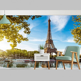 Mua Tranh dán tường 3d tháp effel CA10