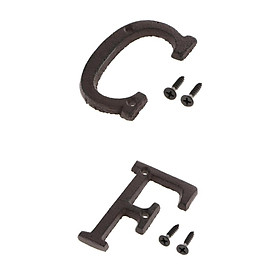 2 Pieces Creative Door Plate Letter Wall Decor Home