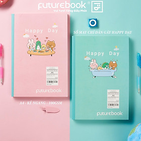 FUTUREBOOK-Sổ May Chỉ Dán Gáy Happy Day A4