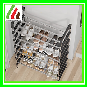 Kệ giày inox 5 tầng, kệ đựng giày dép inox bọc nhựa