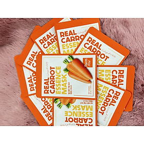 Set 10 Mặt nạ dưỡng trắng da tinh chất cà rốt - FARMSTAY REAL CARROT ESSENCE MASK - 23ml