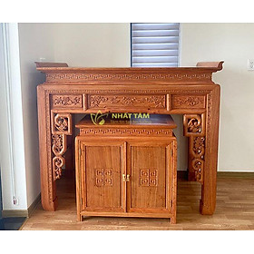 Mua Bàn thờ gỗ hiện đại đẹp gỗ gõ   bộ  BÀN THỜ và tủ   án gian gỗ