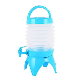 1PC Folding Water Bottle Outdoor Folding Bucket Camping Telescopic Car Storage Bucket With Faucet PE Water Storage Bucket