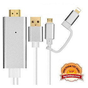 Dây kết nối mọi loại Điện thoại với Máy chiếu và Tivi (IP, Androi to HDMI) - Nổi tiếng của Agiadep