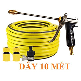 Mua Bộ dây vòi xịt nước ️   tăng áp 3 lần  loại 7m  10m 206318 đầu đồng  cút nối đen+ khăn phượt