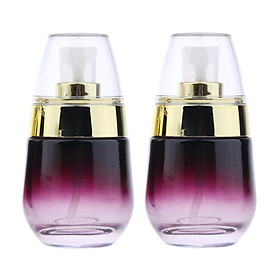 2x 30ml Portable Travel Glass Empty Pump Lotion Spray Bottle Hand Wash Vials for Women's Daily Life