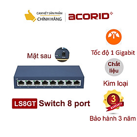 Bộ chia mạng 8 cổng Gigabit RJ45 Acorid LS8GT Ethernet Network - Hàng chính hãng