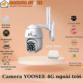 (Mẫu 2024) Camera 4G Yoosee 32 led chống nước, xoay 360 độ,quay đêm có màu,thích hợp sử dụng ở vị trí không có wifi - Hàng chính hãng