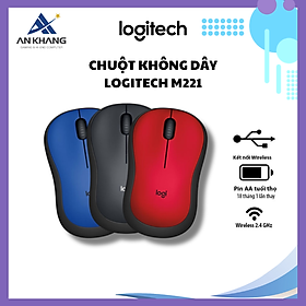 Chuột không dây Logitech M221 - Hàng Chính Hãng - Bảo Hành 36 Tháng