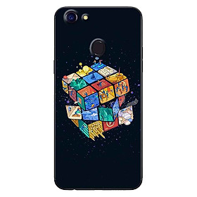 Ốp Lưng in cho Oppo F5 - F5 Youth Mẫu Rubik Vũ Trụ - Hàng Chính Hãng