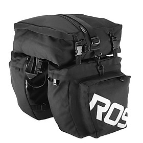 Túi đựng đồ cho xe đạp leo núi ROSWHEEL 3 trong 1 gắn yên sau bền chống mòn chống nước-Màu đen-Size