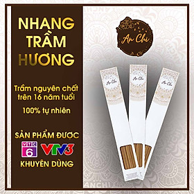 Nhang trầm hương Organic An Chi được làm từ trầm tự nhiên nguyên chất, sạch, không cuốn tàn và cho mùi thơm nồng ấm, dễ chịu