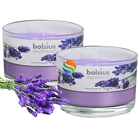 Mua Combo 2 ly nến thơm tinh dầu Bolsius French Lavender 155g - hoa oải hương  nến trang trí  thơm phòng  thư giãn  khử mùi