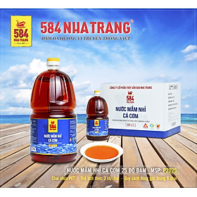 Thùng 6 chai 2L Nước mắm Truyền Thống, 584 Nha Trang 25 độ đạm