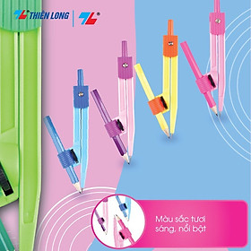 Compa chì gỗ Thiên Long C-015 I Compa học sinh dễ dàng thay bút chì