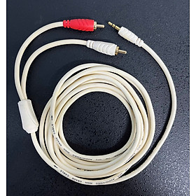 Dây AV 3.5ly ra 2 Bông Sen(RCA) Màu Trắng - Hàng Chính Hãng