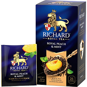 [Nhập khẩu] TRÀ HOÀNG GIA RICHARD - ROYAL ĐÀO & BẠC HÀ (25 túi có bao thiếc) - Royal Peach & Mint