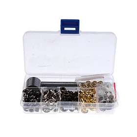 Clear Box Mixed 3mm /5mm /8mm Eyelet and Eyelet Punch Die Tool Set for Leather Craft Clothing Canvas Bag Shoes Hat Grommet Banner