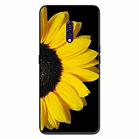 Ốp lưng in cho Oppo K3 Hoa Hướng Dương Nền Đen