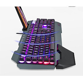 Mua Bàn Phím  Giả Cơ Gaming VINETTEAM GẤU TRÚC K618 Super Pro New 2020 Led Đổi Màu 10 Chế Độ Led Khác Nhau Ngang Phím Cơ -Có Khe Để Điện Thoại -Hàng Nhập Khẩu