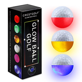 CRESTGOLF 3 Cái/gói Bóng Chơi Golf Có Đèn Led Cho Huấn Luyện Ban Đêm Bóng Tập Đánh Golf Cao Cấp Với 6 Màu Color: 3pcs style 2