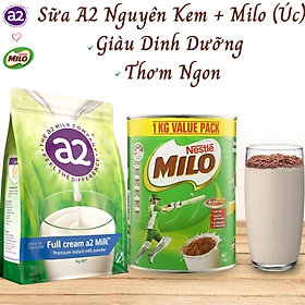 Sữa tăng chiều cao và tăng cân cho trẻ Milo Úc và A2 Full Cream High In Calcium Úc - Chống loãng xương ở người lớn, tăng sức khỏe tổng thể - Massel Official 