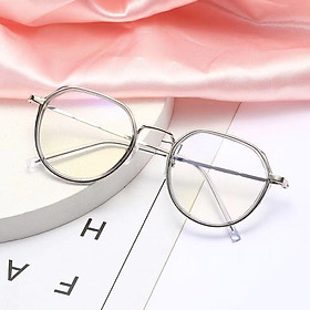Kính Gọng Tròn Kim Loại Thời Trang CubeThay Được Mắt Cận 3 Màu Lựa Chọn