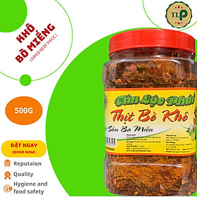 THỊT BÒ KHÔ MIẾNG MỀM CAY NHẸ TÂN LỘC PHÁT HŨ 500G