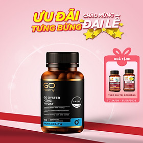 GO OYSTER + ZINC 1-A-DAY 60 VIÊN - Tinh chất hàu nhập khẩu chính hãng GO Healthy New Zealand