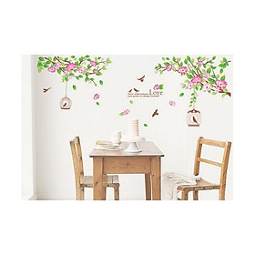 Decal cành đào hồng PK167
