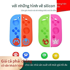 Giá thấp nhất Vỏ bảo vệ Nintendo Switch Vỏ nút silicon NS joy-con có hoa văn và nắp nút tay cầm