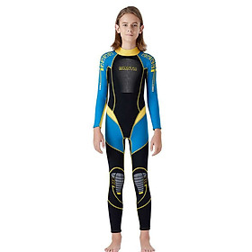 Adolescent Child Wetsuit 2.5MM Neoprene One Piece Long Sleeve Snorkeling Surf Suit