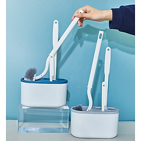 Mua Bàn Chải Vệ Sinh Toilet Cán Dài 360 Độ° Set 3 Bàn Chải Silicone Dùng Vệ Sinh Nhà Tắm Tiện Dụng