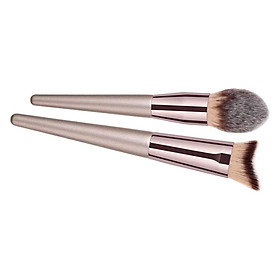 2Pcs Large Soft Powder Eyeshadow Concealer  Kabuki Brush Cosmetic Set