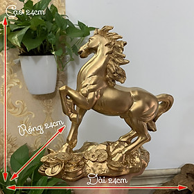 Mua  Tượng con ngựa  Tượng ngựa phong thủy trang trí bàn làm việc cầu tài lộc may mắn cát tường - Dài 24cm Cao 24cm