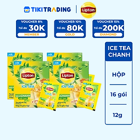 Combo 4 Trà Lipton Ice Tea Vị Chanh Mật Ong 16gói x 12gram/hộp