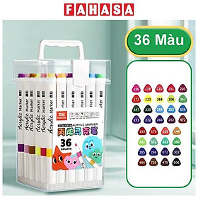 Hộp 36 Bút Lông Màu Acrylic Marker - Truecolor ZCM-0816-36