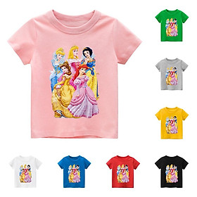 Áo thun trẻ em CÔNG CHÚA , 8 màu áo, đầy đủ size có big size, MÀU KHÁC NHẮN TIN SHOP